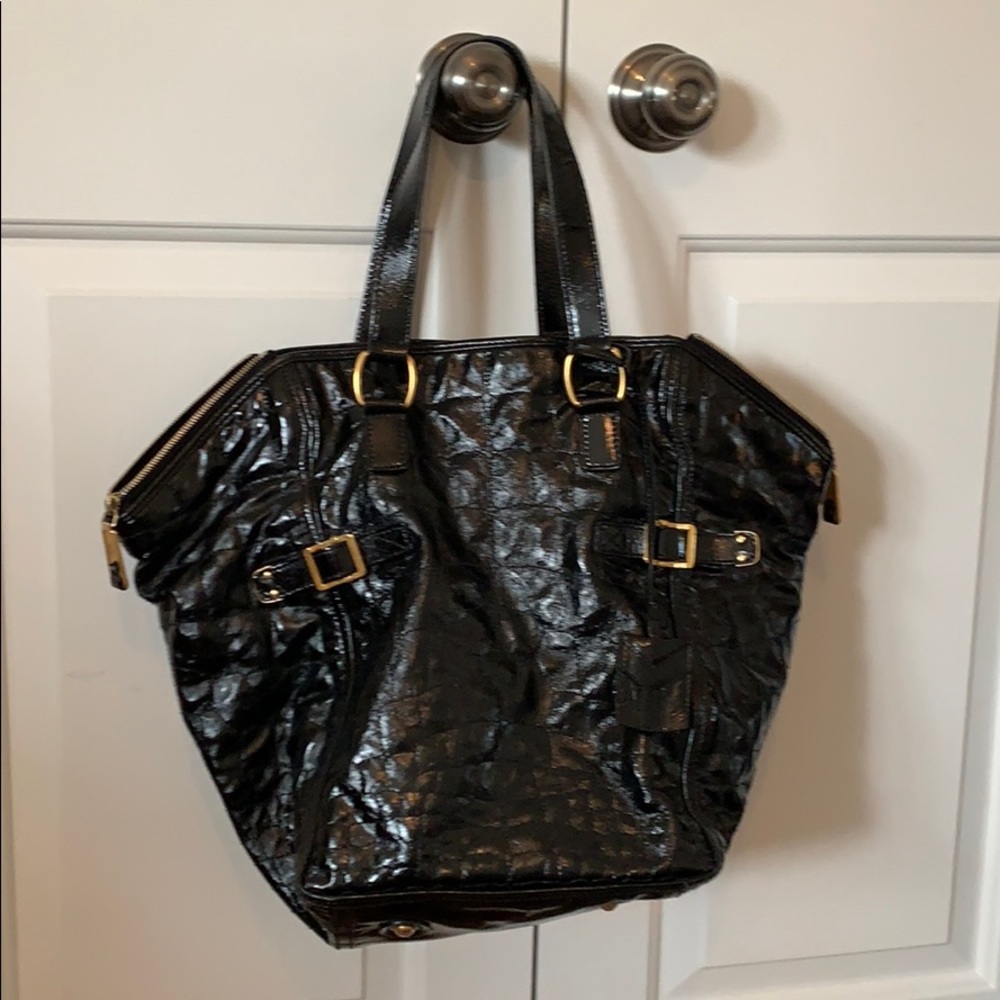 Black patent large YSL tote